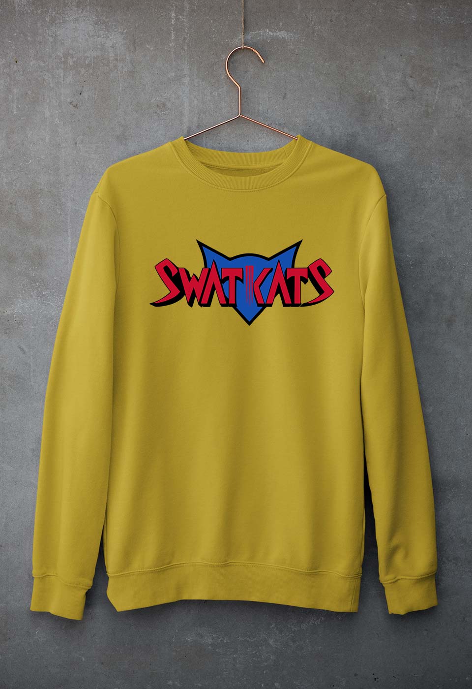 Swat Kats Unisex Sweatshirt for Men/Women-S(40 Inches)-Mustard Yellow-Ektarfa.online