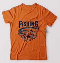 Load image into Gallery viewer, Fishing T-Shirt for Men-Orange-Ektarfa.online
