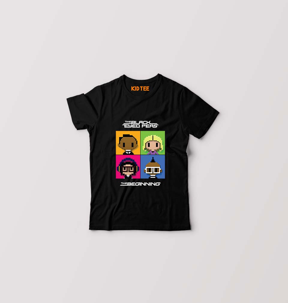 Black Eyed Peas Kids T-Shirt for Boy/Girl-Black-Ektarfa.online