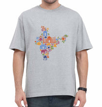 Load image into Gallery viewer, India Oversized T-Shirt for Men-Grey-Ektarfa.online

