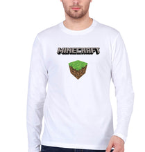 Load image into Gallery viewer, Minecraft Full Sleeves T-Shirt for Men-White-Ektarfa.online
