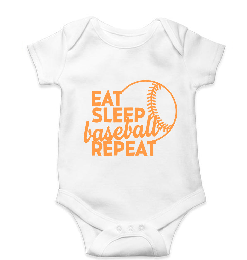 Baseball Kids Romper Kids Romper For Baby Boy/Girl-0-5 Months(18 Inches)-White-Ektarfa.online