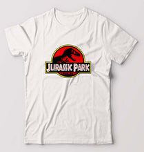 Load image into Gallery viewer, Jurassic Park T-Shirt for Men-S(38 Inches)-White-Ektarfa.online
