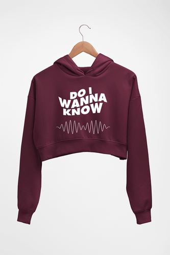 Arctic Monkeys Crop HOODIE FOR WOMEN-Maroon-Ektarfa.online