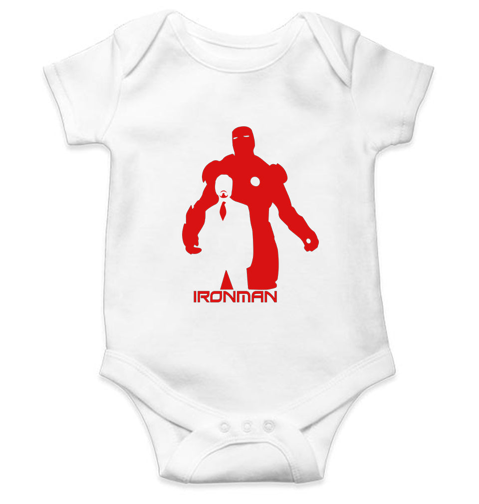 Iron Man Kids Romper Kids Romper For Baby Boy/Girl-0-5 Months(18 Inches)-White-Ektarfa.online