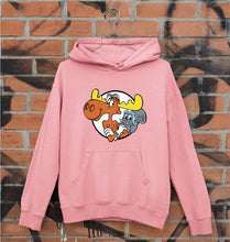 Load image into Gallery viewer, The Adventures of Rocky and Bullwinkle and Friends Unisex Hoodie for Men/Women-S(40 Inches)-Light Pink-Ektarfa.online
