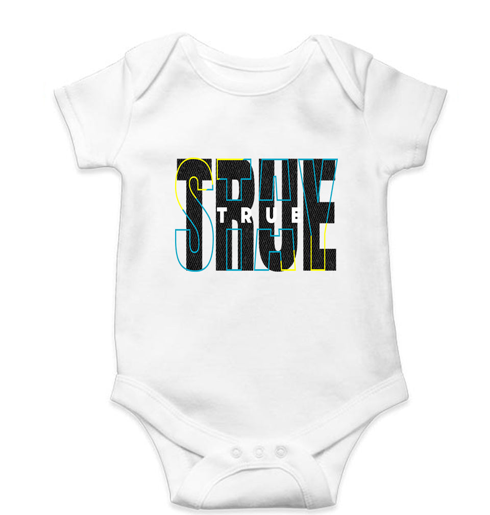 Stay True Kids Romper For Baby Boy/Girl-0-5 Months(18 Inches)-White-Ektarfa.online