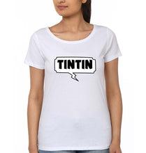 Load image into Gallery viewer, Tintin T-Shirt for Women-White-Ektarfa.online

