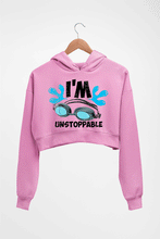 Load image into Gallery viewer, Swimming Crop HOODIE FOR WOMEN-Light Baby Pink-Ektarfa.online

