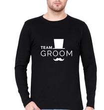Load image into Gallery viewer, Team Groom Full Sleeves T-Shirt for Men-Black-Ektarfa.online

