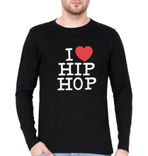 Load image into Gallery viewer, I Love Hip Hop Full Sleeves T-Shirt for Men-Black-Ektarfa.online
