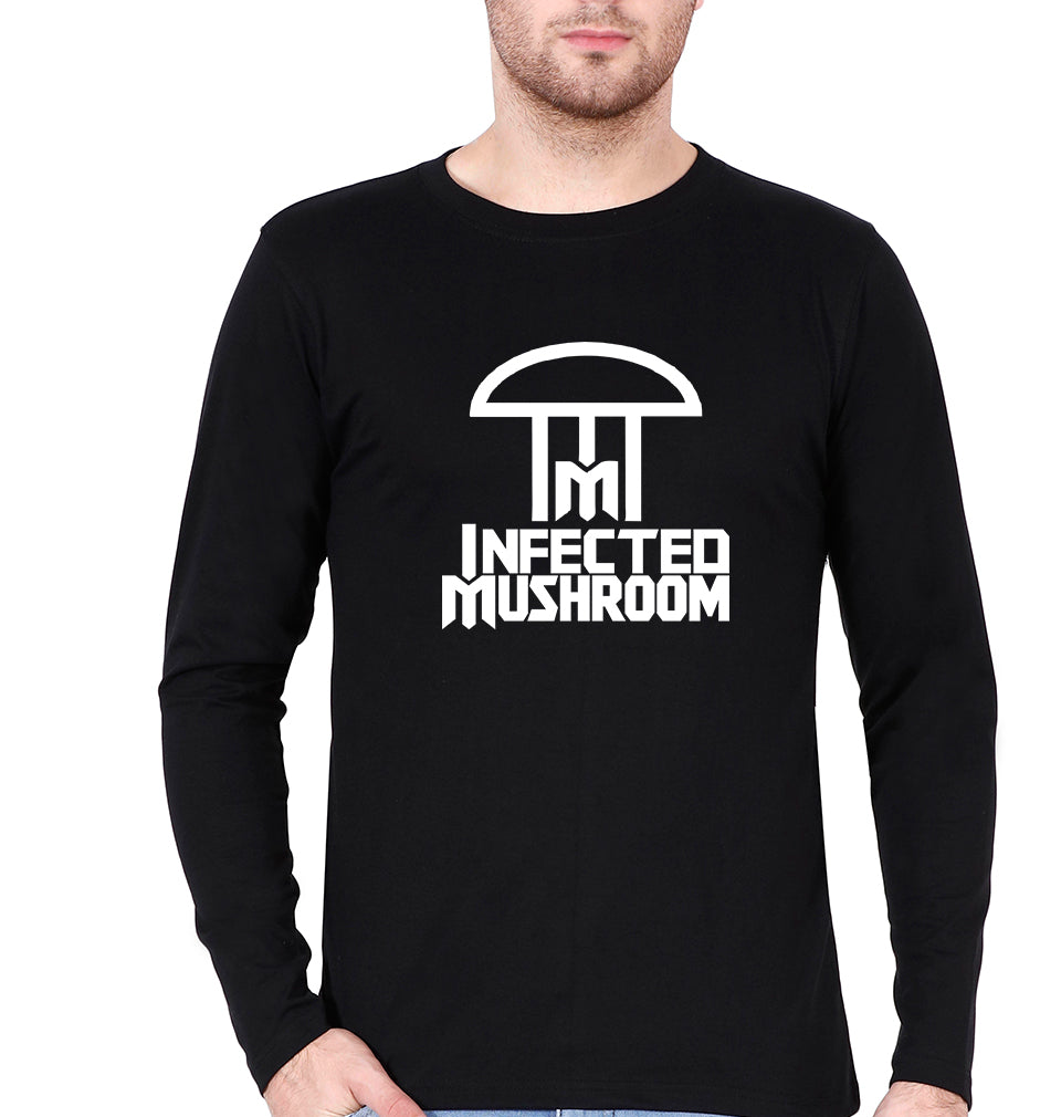 Infected Mushroom Full Sleeves T-Shirt for Men-Black-Ektarfa.online