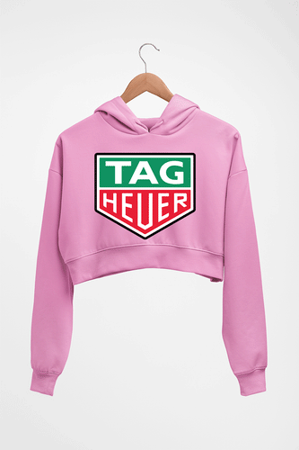 TAG Heuer Crop HOODIE FOR WOMEN-Light Baby Pink-Ektarfa.online