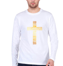 Load image into Gallery viewer, Christian Full Sleeves T-Shirt for Men-S(38 Inches)-White-Ektarfa.online
