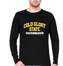 Load image into Gallery viewer, Varsity Cold Glory Full Sleeves T-Shirt for Men-Black-Ektarfa.online

