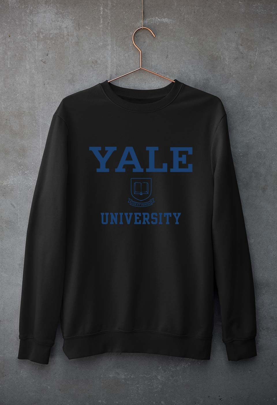 Yale University Unisex Sweatshirt for Men/Women-Black-Ektarfa.online