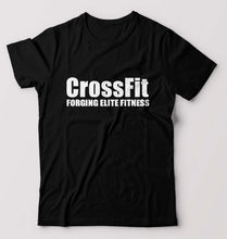 Load image into Gallery viewer, CrossFit T-Shirt for Men-S(38 Inches)-Black-Ektarfa.online
