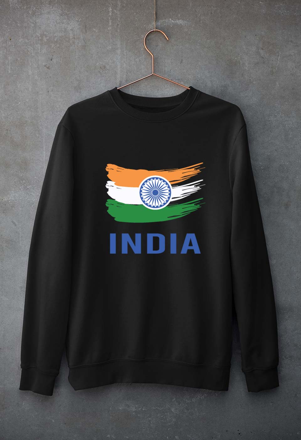 India Unisex Sweatshirt for Men/Women-Black-Ektarfa.online