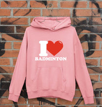 Load image into Gallery viewer, I Love Badminton Unisex Hoodie for Men/Women-Light Pink-Ektarfa.online
