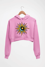 Load image into Gallery viewer, Psychedelic Chakra Crop HOODIE FOR WOMEN-Light Baby Pink-Ektarfa.online
