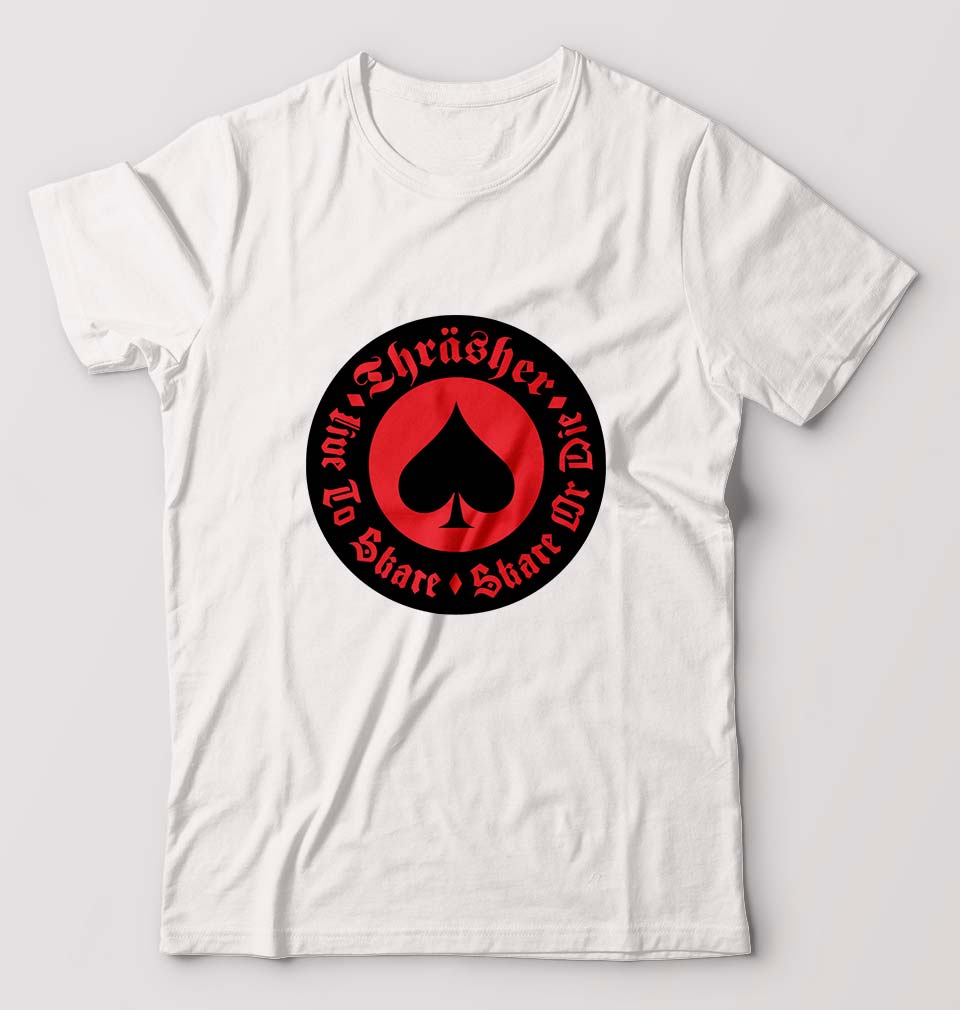 Thrasher T-Shirt for Men-S(38 Inches)-White-Ektarfa.online