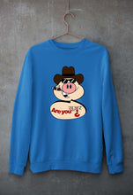 Load image into Gallery viewer, Pig Funny Unisex Sweatshirt for Men/Women-S(40 Inches)-Royal Blue-Ektarfa.online
