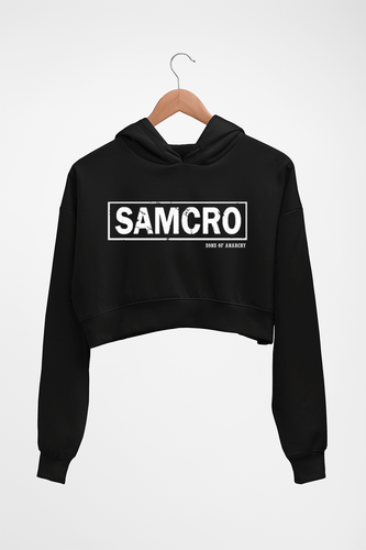 Sons Of Anarchy Samcro Crop HOODIE FOR WOMEN-Black-Ektarfa.online