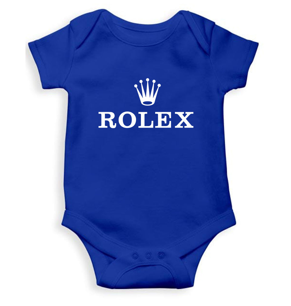 Rolex Kids Romper For Baby Boy/Girl-0-5 Months(18 Inches)-Royal Blue-Ektarfa.online