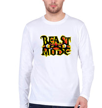 Load image into Gallery viewer, Gym Beast Full Sleeves T-Shirt for Men-S(38 Inches)-White-Ektarfa.online
