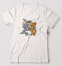 Load image into Gallery viewer, Tom and Jerry T-Shirt for Men-S(38 Inches)-White-Ektarfa.online
