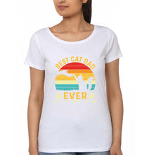 Load image into Gallery viewer, Cat Dad T-Shirt for Women-White-Ektarfa.online
