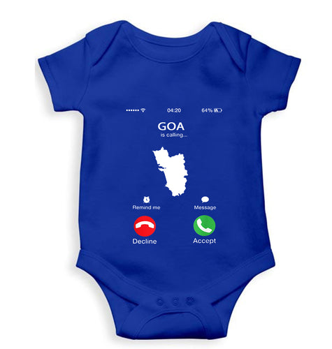 Goa Calling Kids Romper For Baby Boy/Girl-0-5 Months(18 Inches)-Royal Blue-Ektarfa.online