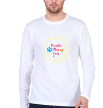 Load image into Gallery viewer, Dog Positive Vibes Full Sleeves T-Shirt for Men-White-Ektarfa.online
