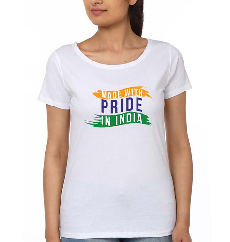 Made in India T-Shirt for Women-White-Ektarfa.online