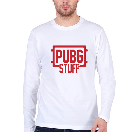 PUBG Stuff Full Sleeves T-Shirt for Men-White-Ektarfa.online