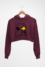 Load image into Gallery viewer, Snoopy Crop HOODIE FOR WOMEN-Maroon-Ektarfa.online
