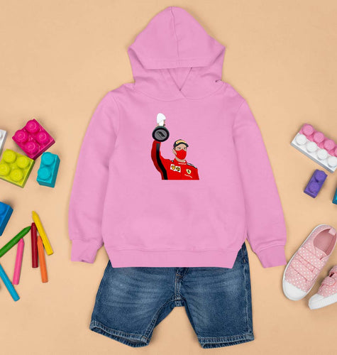 Sebastian Vettel F1 Kids Hoodie for Boy/Girl-Light Baby Pink-Ektarfa.online