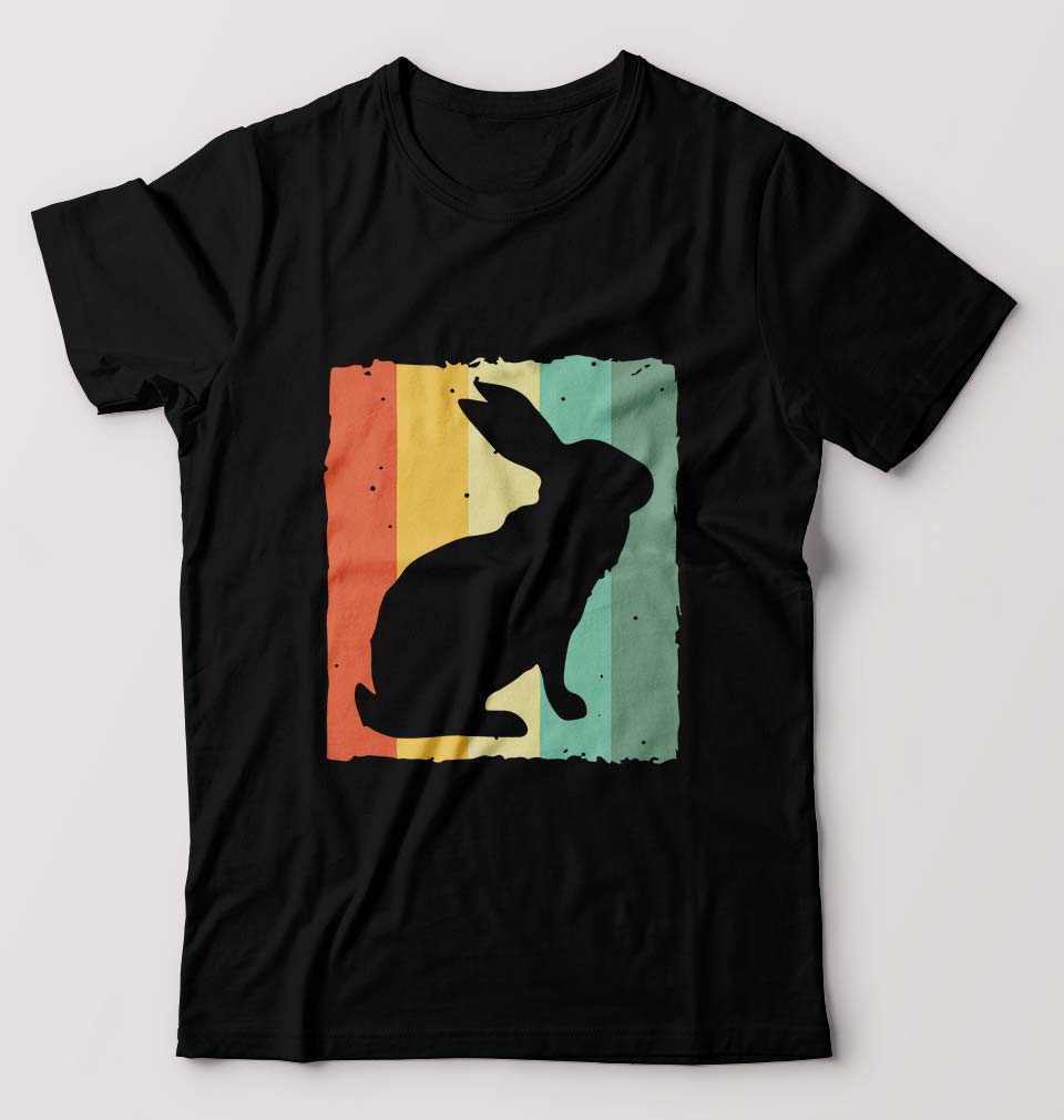 Rabbit Bunny T-Shirt for Men-Black-Ektarfa.online