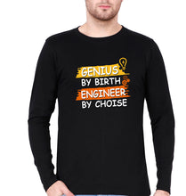 Load image into Gallery viewer, Genius Engineer Full Sleeves T-Shirt for Men-Black-Ektarfa.online
