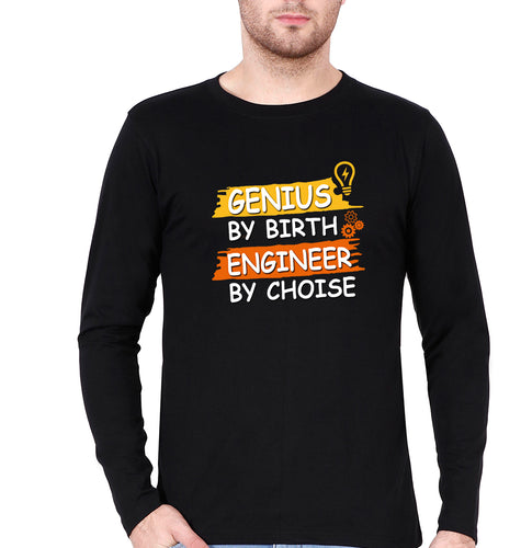 Genius Engineer Full Sleeves T-Shirt for Men-Black-Ektarfa.online