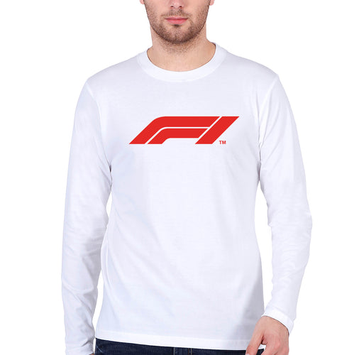 Formula 1(F1) Full Sleeves T-Shirt for Men-White-Ektarfa.online