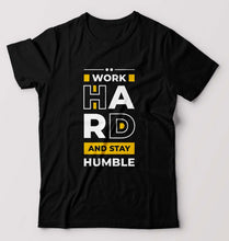 Load image into Gallery viewer, Work Hard T-Shirt for Men-S(38 Inches)-Black-Ektarfa.online
