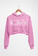 Load image into Gallery viewer, Killing it Crop HOODIE FOR WOMEN-Light Baby Pink-Ektarfa.online
