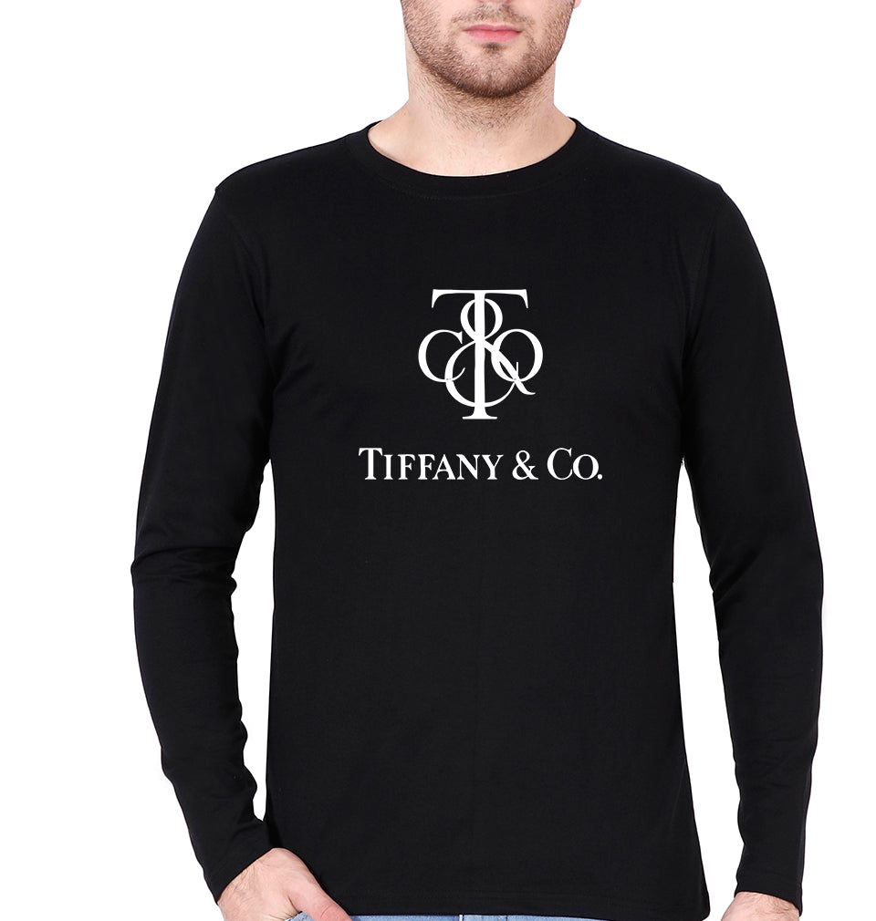 Tiffany & Co Full Sleeves T-Shirt for Men-S(38 Inches)-Black-Ektarfa.online