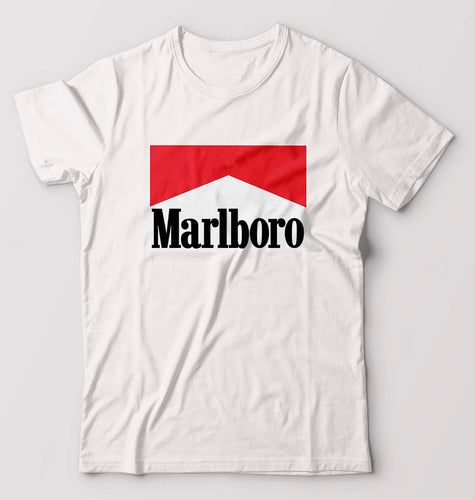 Marlboro T-Shirt for Men-S(38 Inches)-White-Ektarfa.online