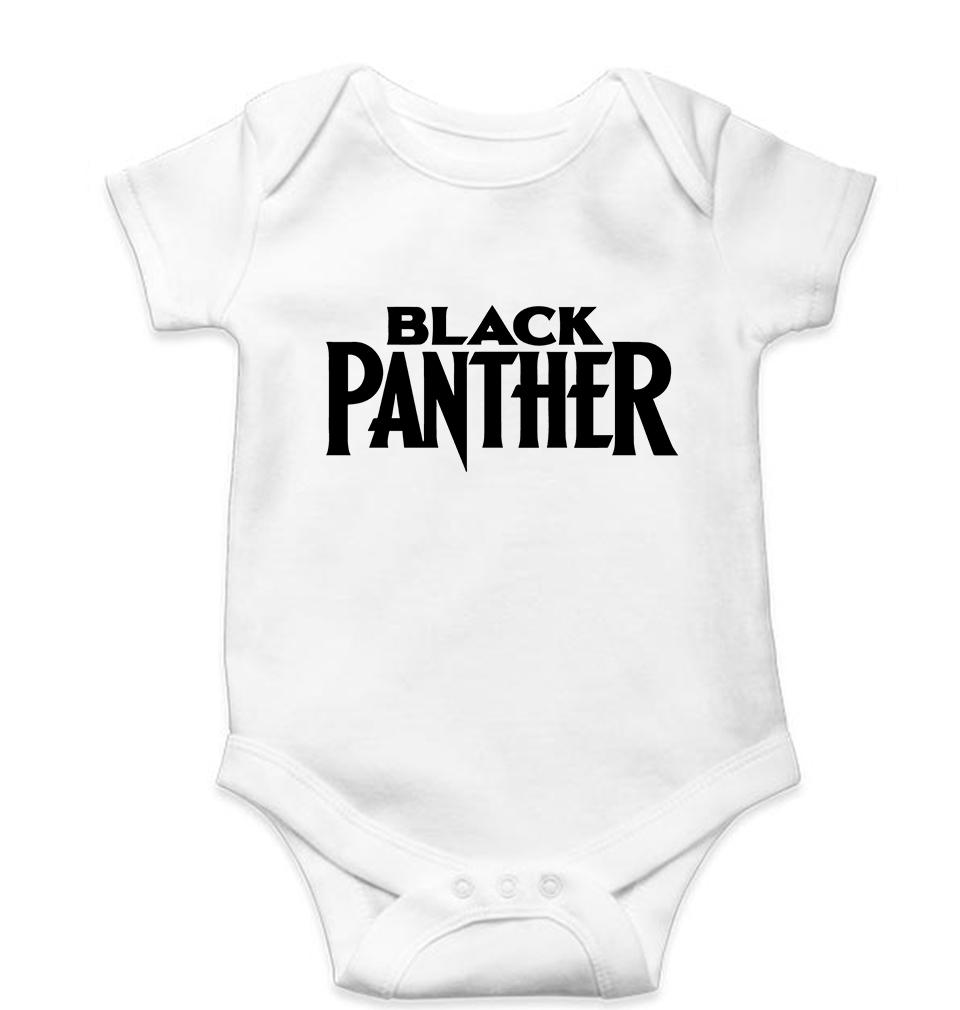 Black Panther Superhero Kids Romper For Baby Boy/Girl-0-5 Months(18 Inches)-White-Ektarfa.online