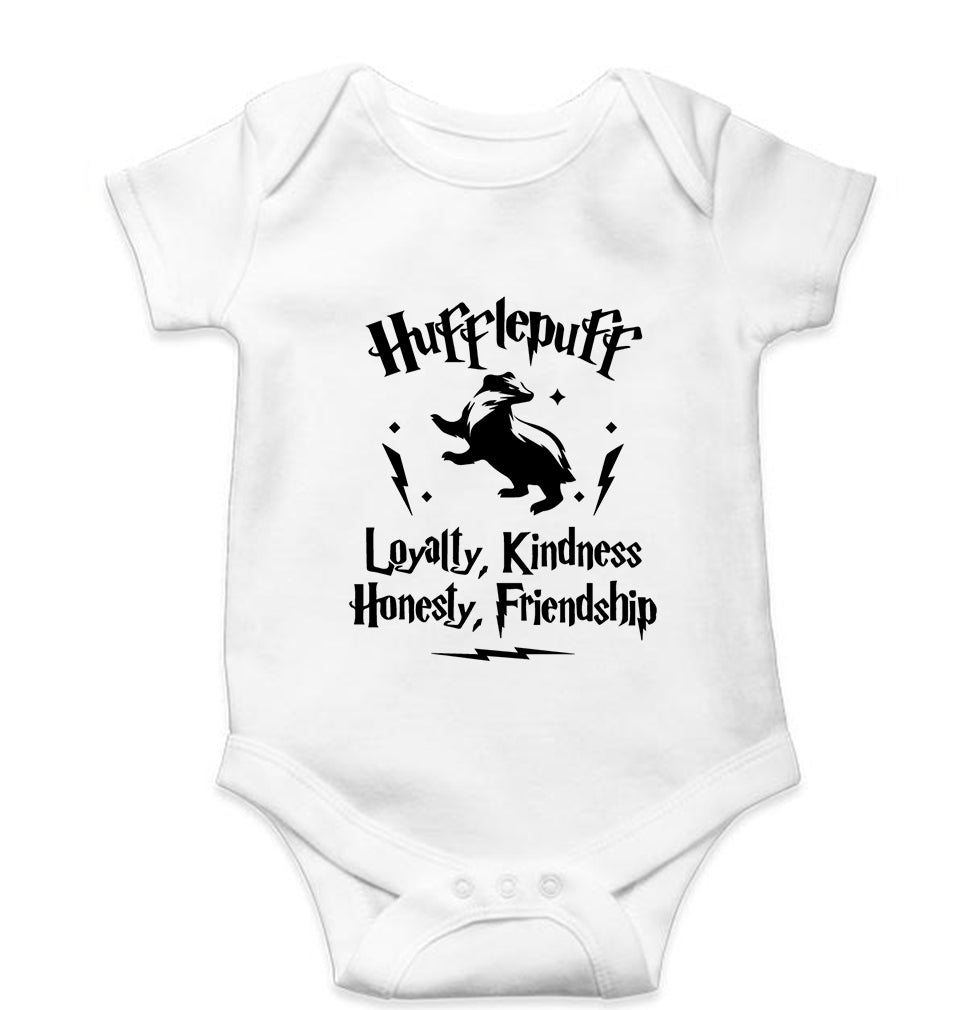 Hufflepuff Harry Potter Kids Romper For Baby Boy/Girl-White-Ektarfa.online