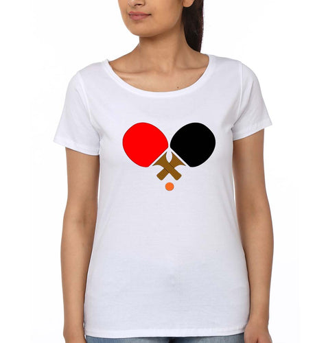 Table Tennie (TT) T-Shirt for Women-White-Ektarfa.online