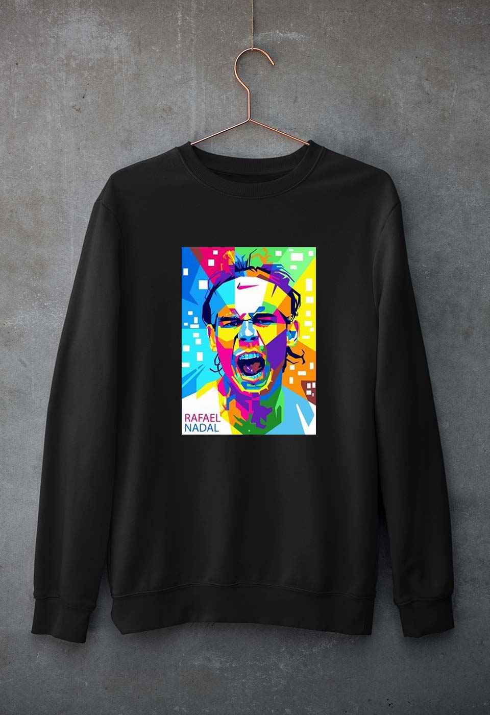 Rafael Nadal (RAFA) Unisex Sweatshirt for Men/Women-S(40 Inches)-Black-Ektarfa.online