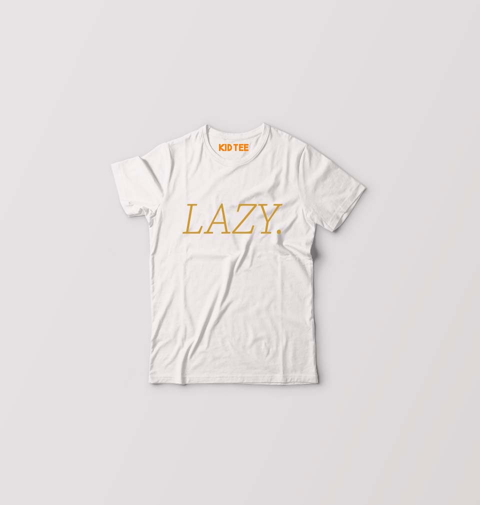 Lazy Kids T-Shirt for Boy/Girl-White-Ektarfa.online